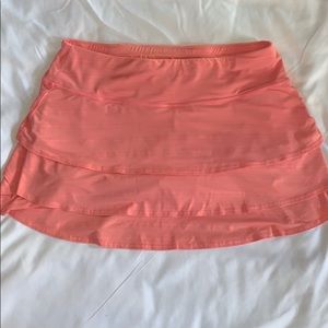 Athleta dot stripe swagger skort in coral reef